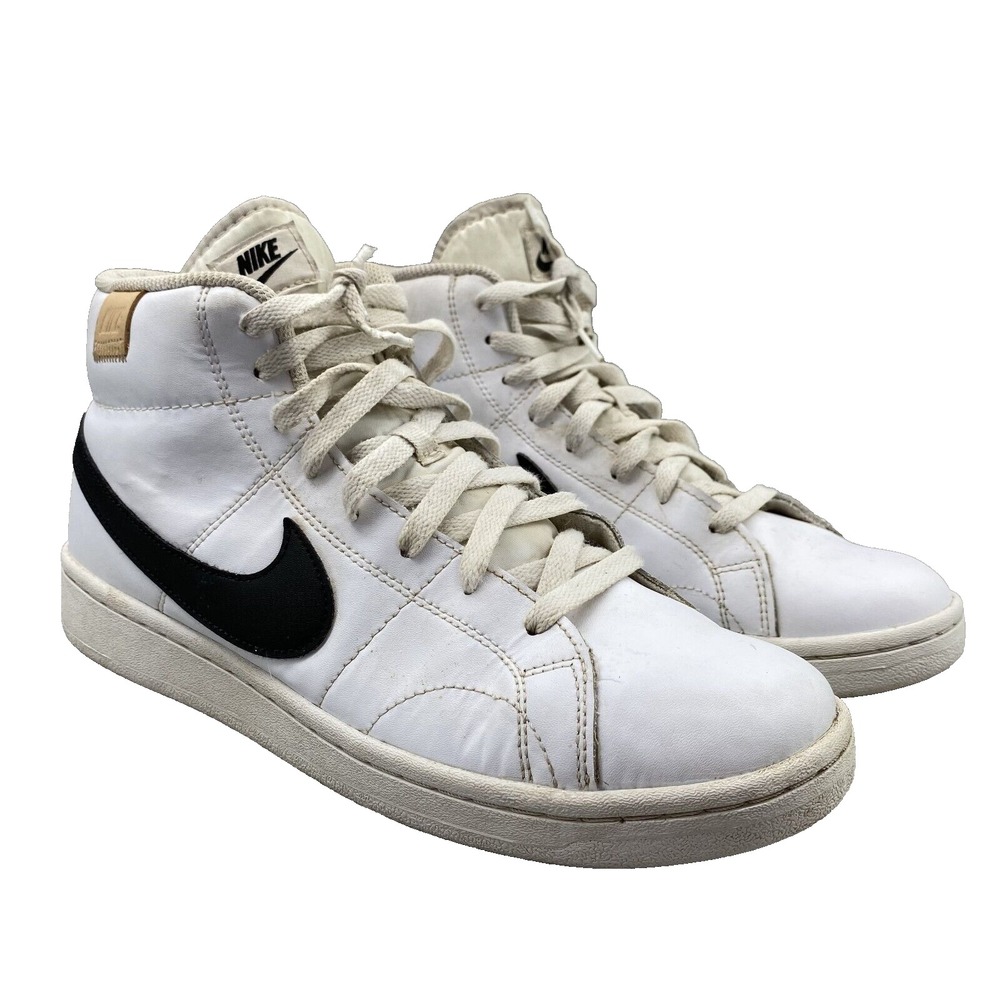 Nike Court Royale 2 Mid Shoes Men 10 Leather White Basketball Classic Streetwear